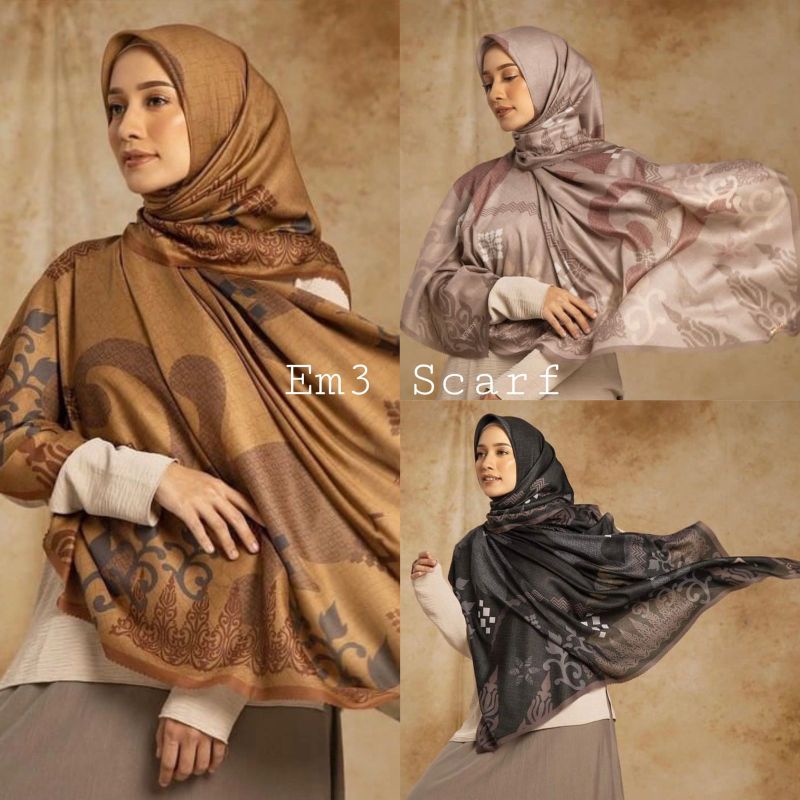 HIJAB Segiempat voal motif Noolen series Best seller