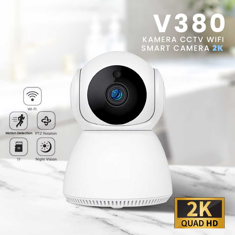 V380 Kamera CCTV WiFi PTZ Smart Camera 2K - Snowman-Q8