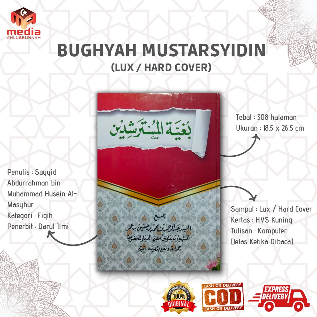 KITAB BUGHYAH MUSTARSYIDIN / Penerbit Darul Ilmi (Lux / Hard Cover)