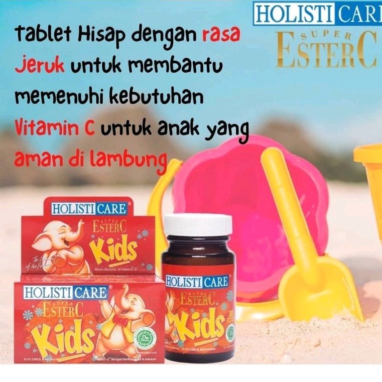 Ester C HolistiCare Kids with Tooth Protect Formula (Multivitamin Anak)