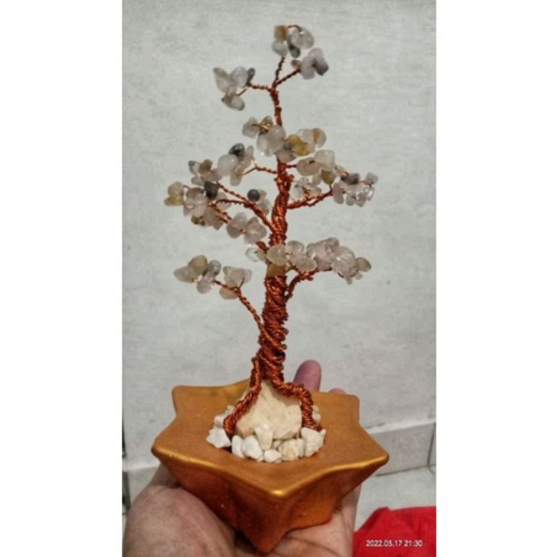 Pohon Kristal Fengshui Keberuntungan Lucky Tree Crystal Rambut Sedana