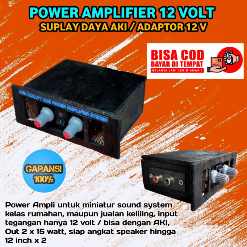 Power Ampli Mini 12 Volt Stereo class D Amplifier Miniatur Sound Sistem Pam 8610 Ca 2 v Untuk Mobil 