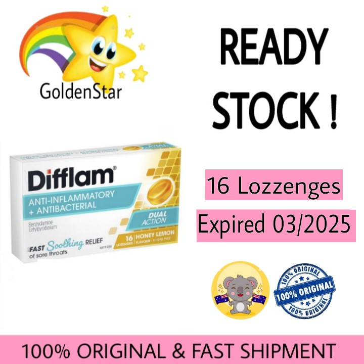 

Difflam Sore Throat Honey Lemon Permen Sakit Tenggorokan