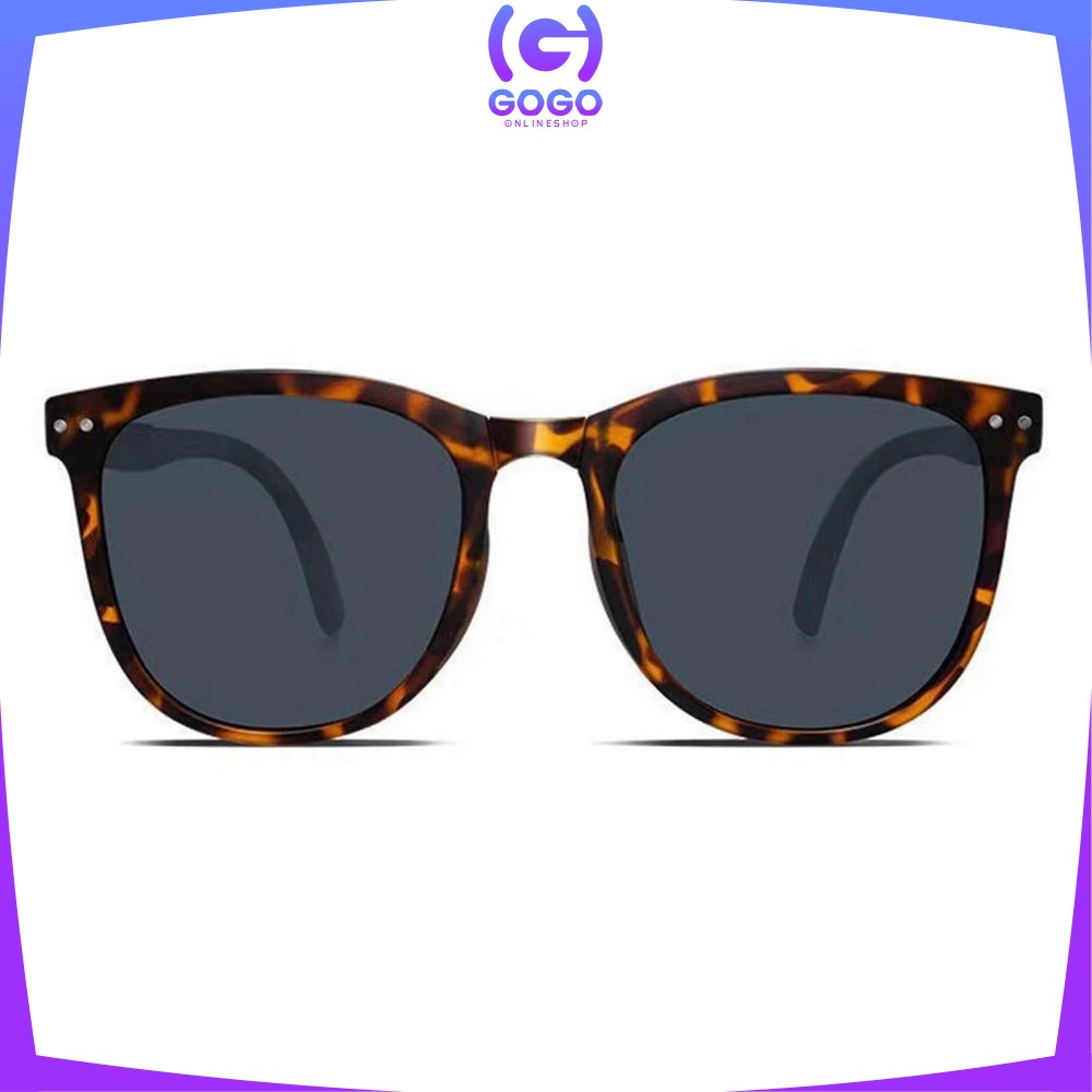 GOGO-C662 Kacamata Hitam Wanita Lipat Korea Fashion Kaca Mata korea Gaya Pantai Sunglasses Anti-UV Wanita Pria Import Kacamata Fashion