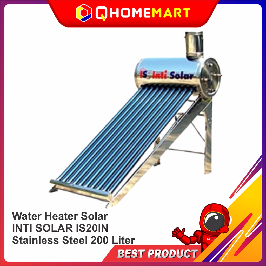 Jual Water Heater Solar Inti Solar Is In Stainless Steel Liter Shopee Indonesia