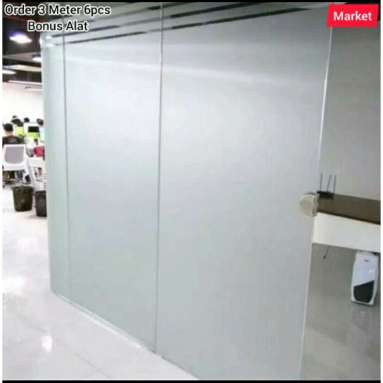 Stiker Kaca Film Jendela Rumah Sandblast Buram Polos Murah