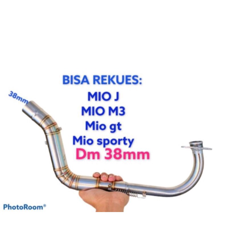 Terlaris pipa header leheran Knalpot Mio sporty Mio j Mio M3 Mio GT inlet 38