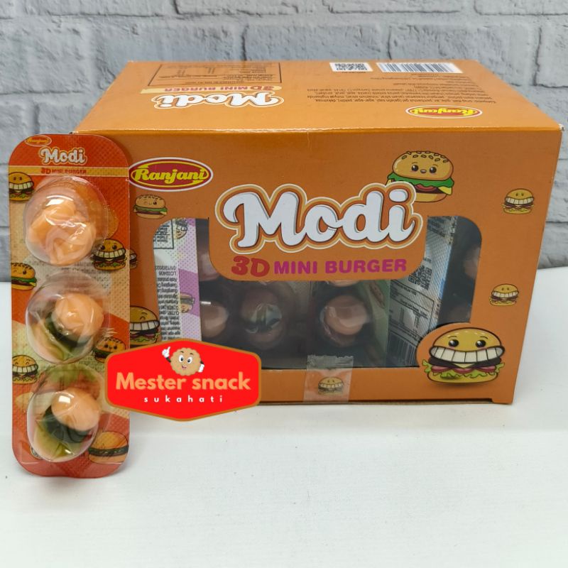 Permen Modi 3D Mini Burger