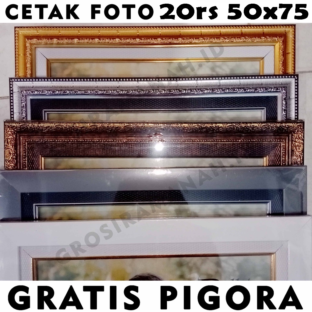 Pigora + cetak foto photo pernikahan wedding wisuda 20rs fiber Free custom design grafis 1 jam jadi