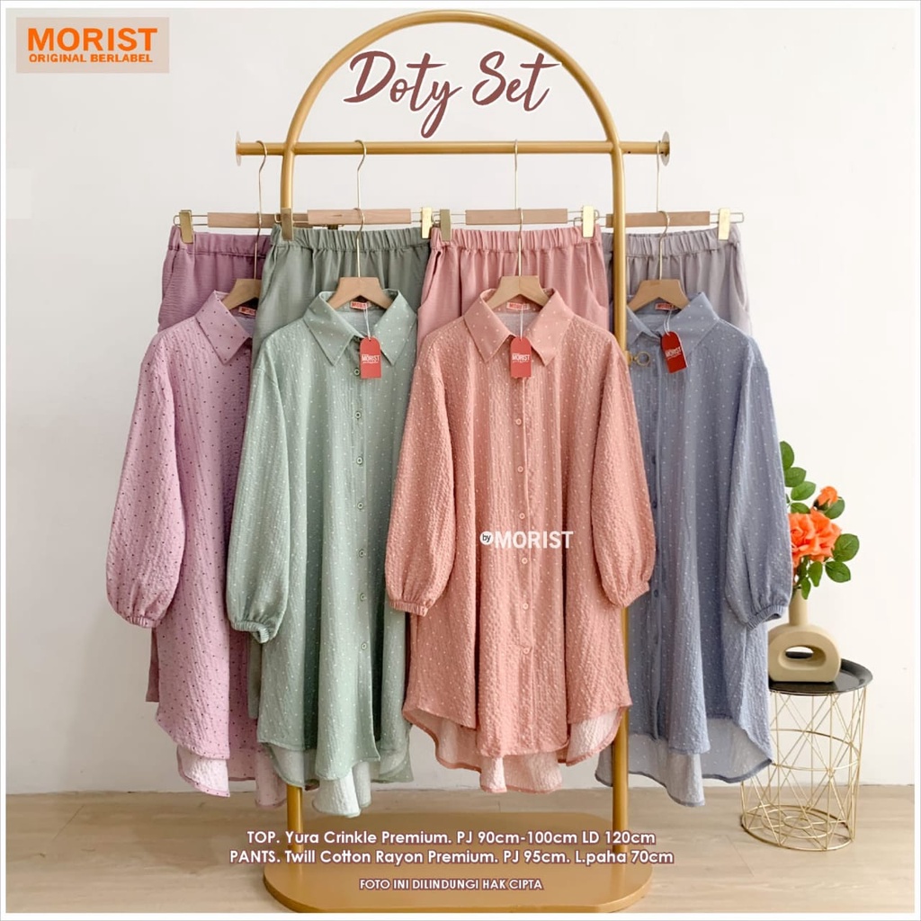 Doty set/set wanita ori/morist ori/tunik premium/blouse premium/atasan morist premium