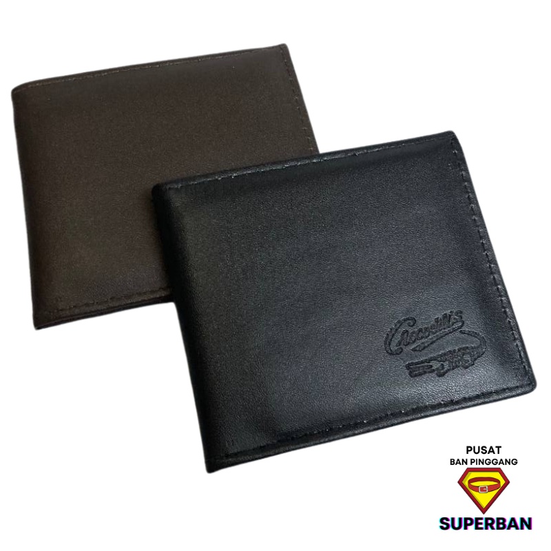 DOMPET LIPAT PRIA KULIT SINTETIS MURAH PU LEATHER MEN WALLET IMPORT FASHION CASUAL - SUPERBAN