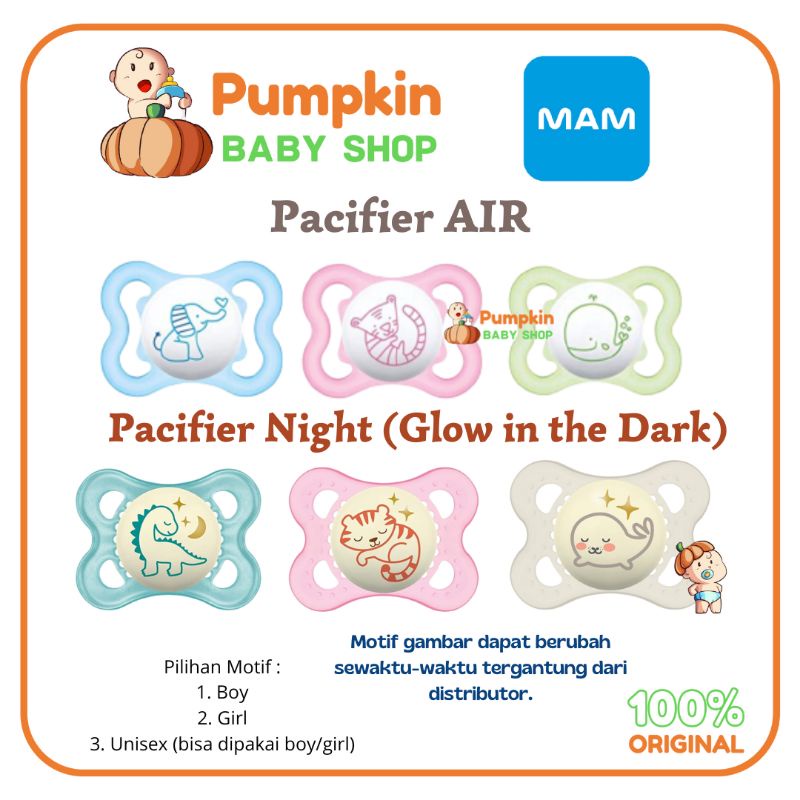 MAM Pacifier Original Air Night / Empeng Bayi MAM