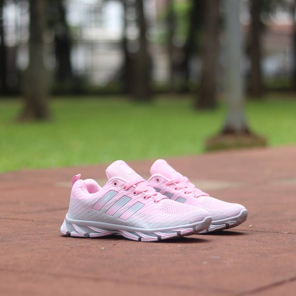 Sepatu Sneaker Wanita Olahraga Sport Dewasa Warna Pink Fashion Casual Kasual Premium Import Kekinian Murah Terbaru Terlaris Ukuran 37 38 39 40 41