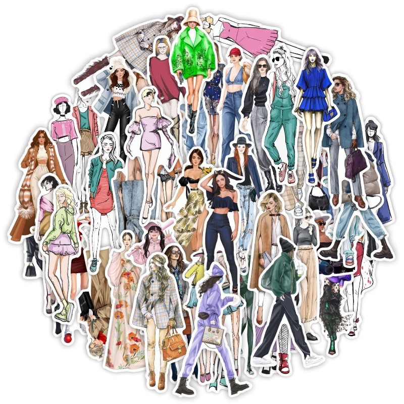 Fashion Street Girls PVC Sticker (10pcs)