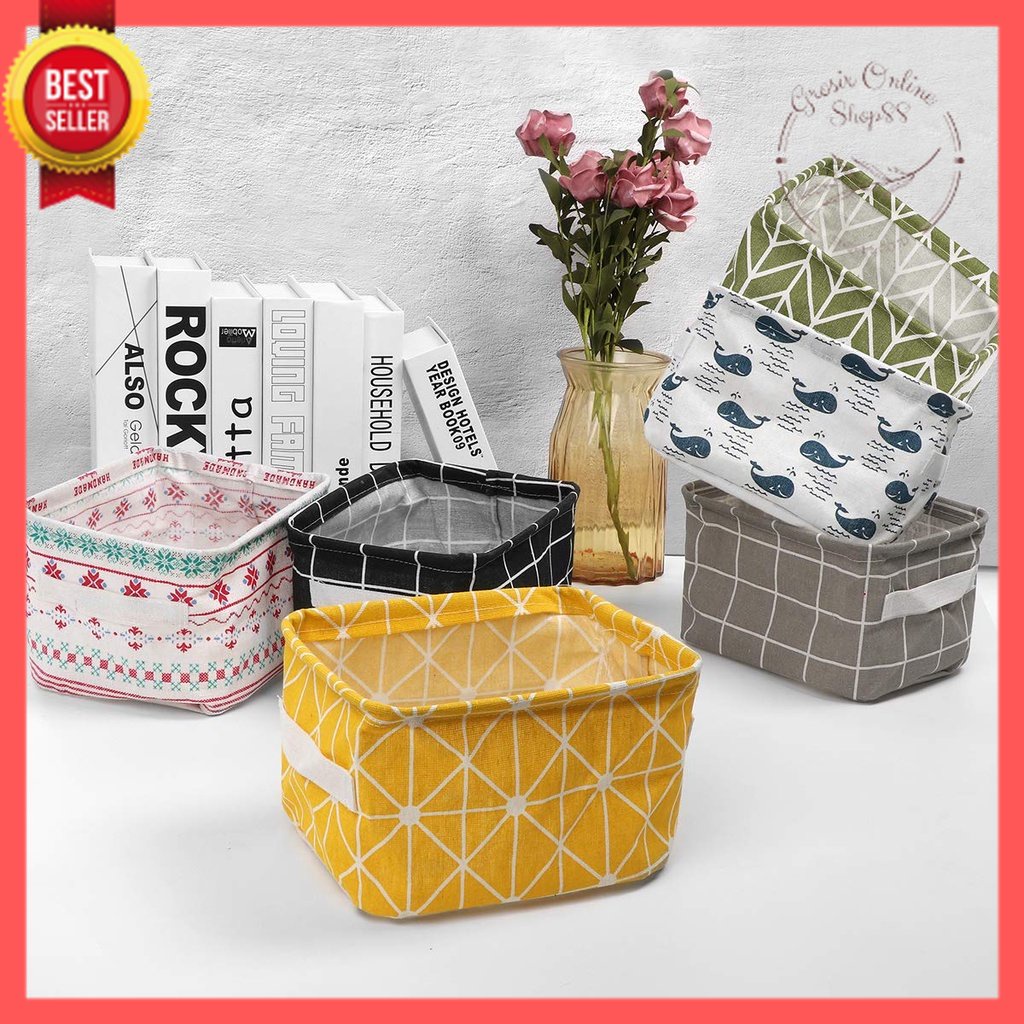 [GOS] - C201-Kotak Box Keranjang Penyimpanan Serbaguna - Box Motif Multifungsi Organizer Basket