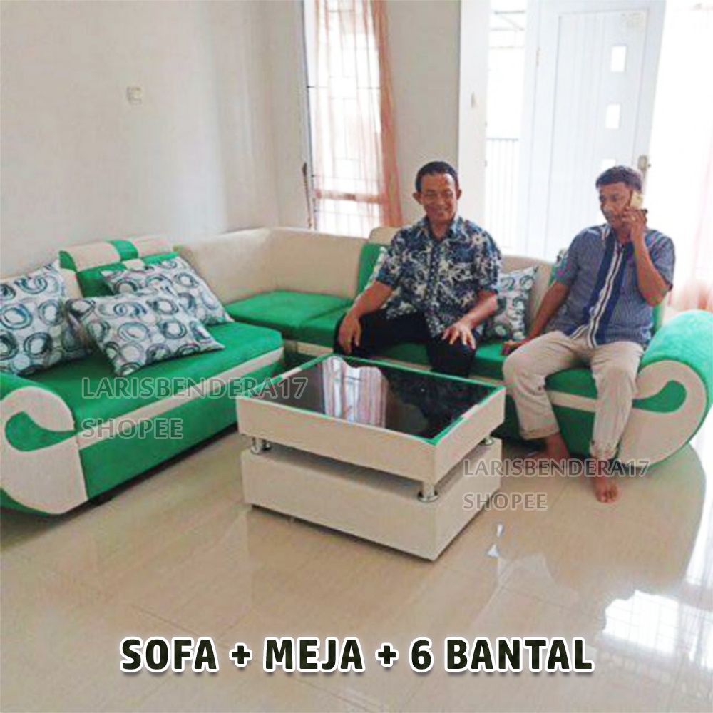Sofa Ruang tamu 321 Seater L Sudut Glamour. Elegan & Modern - Sofa Cafe, sofa lobby, sofa ruang depa
