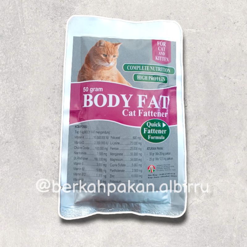 Jual Body Fat Cat Fattener Gr Obat Vitamin Penggemuk Kucing Shopee Indonesia