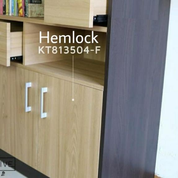 Kertasive motif kayu Deco PVC sheet stiker pelapis lemari/meja Hemlock