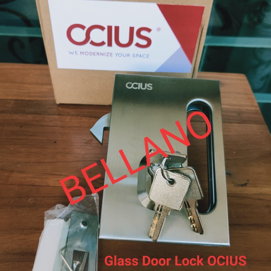 Glass door lock atau kunci kaca Ocius OSDL 194 singel