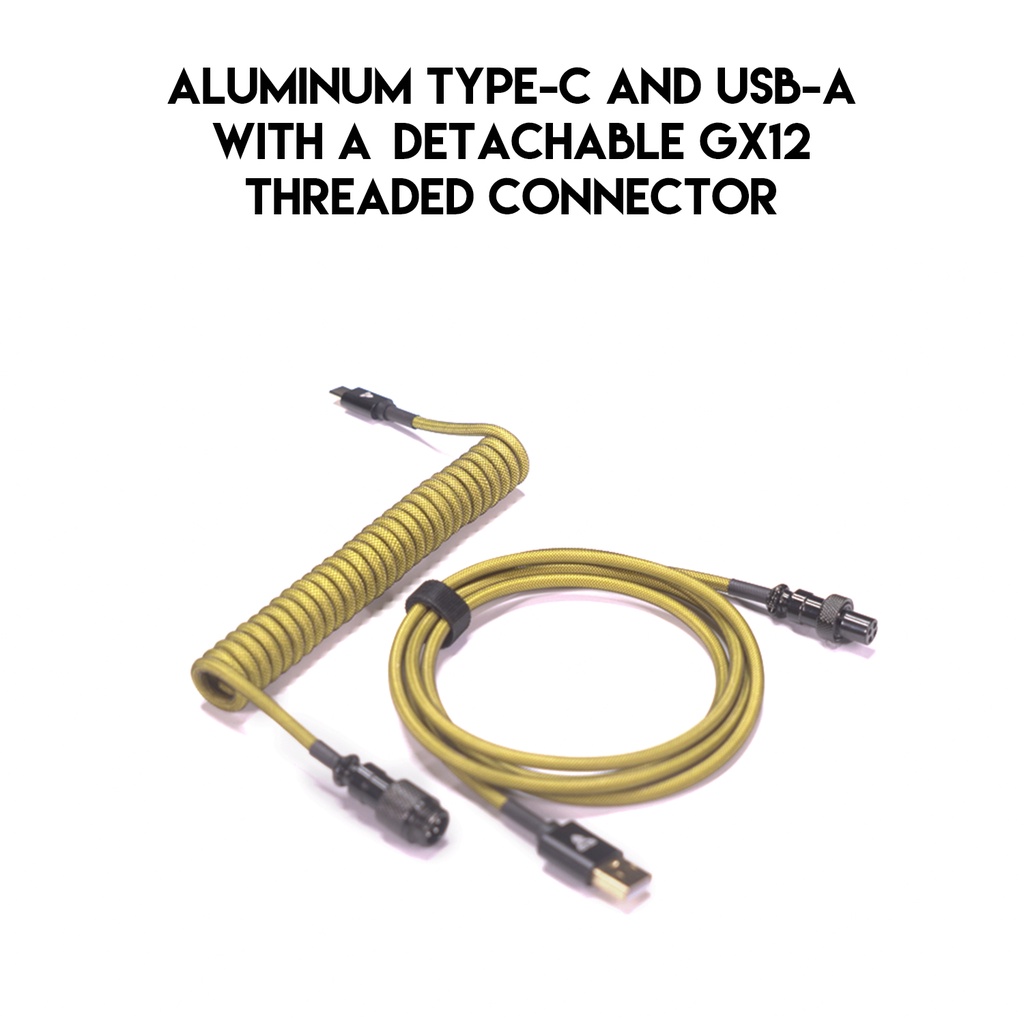 Coiled Cable USB Type-C for Mechanical Keyboard Fantech AC701 AC 701 AC-701 Kabel Keyboard Mechanical