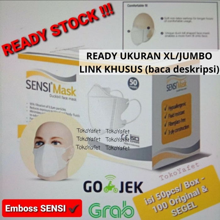 Masker Sensi Mask Duckbill Face Mask 3-ply Original - STANDARD-WHITE