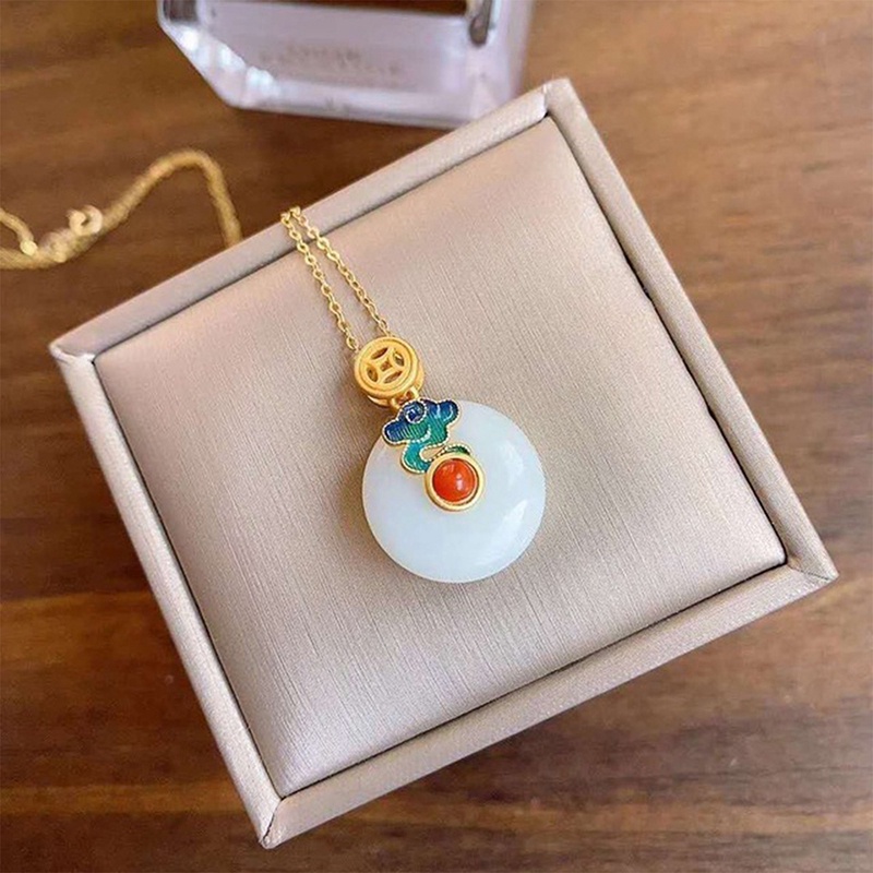 Fancyqube Cincin Model Terbuka Adjustable Bahan Silver S925 Hias Batu Chalcedony Biru Gaya China Retro