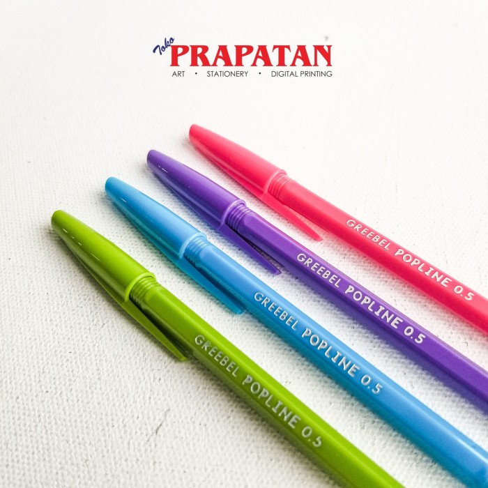 

Greebel Popline Pen 0.5 Black Oil Gel / Pulpen NANDAA