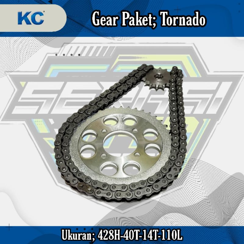 KC GEAR PAKET TORNADO (428H-40T-14T-110L)