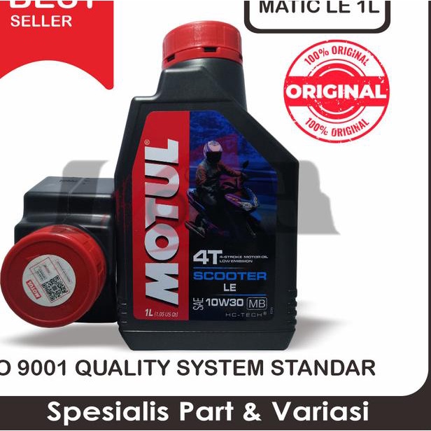 Motul 1L Scooter 4T LE 10w30 Oli Motor Matic Oil Matik 1 Liter