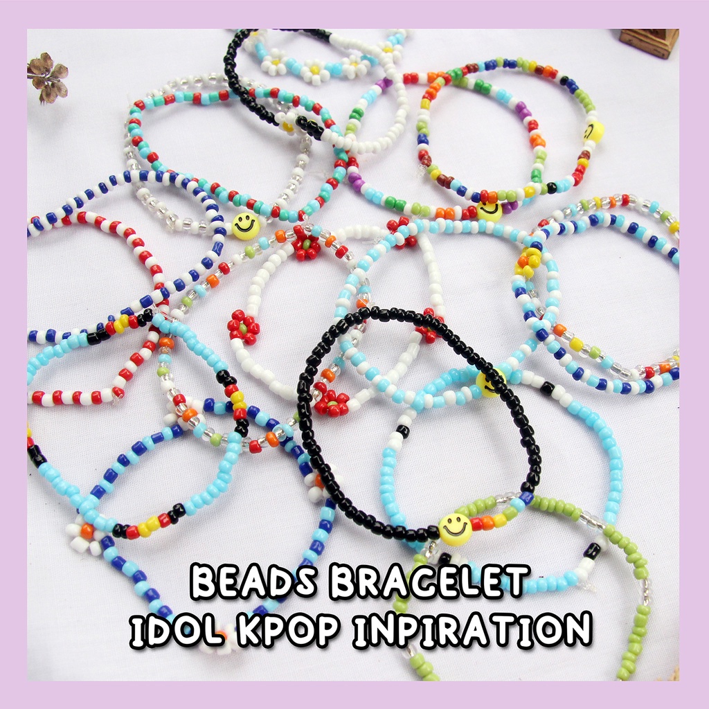 [PART 2] BEADS BRACELET IDOL K-POP / GELANG IDOL KPOP / BRACELET BEADS  KOREA / GELANG MANIK / GELAN