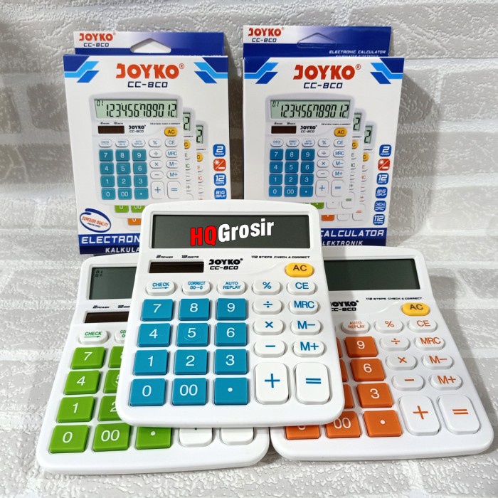 

~@~@~@~@] Calculator Kalkulator Joyko CC-8CO Warna - 12 Digits Check Correct