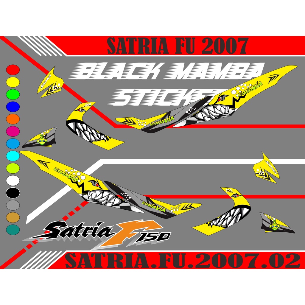 STRIPING STICKER SATRIA FU 2007 STIKER SATRIA FU 2007 STICKER LIS LIST SUZUKI SATRIA FU 2007 CODE 02