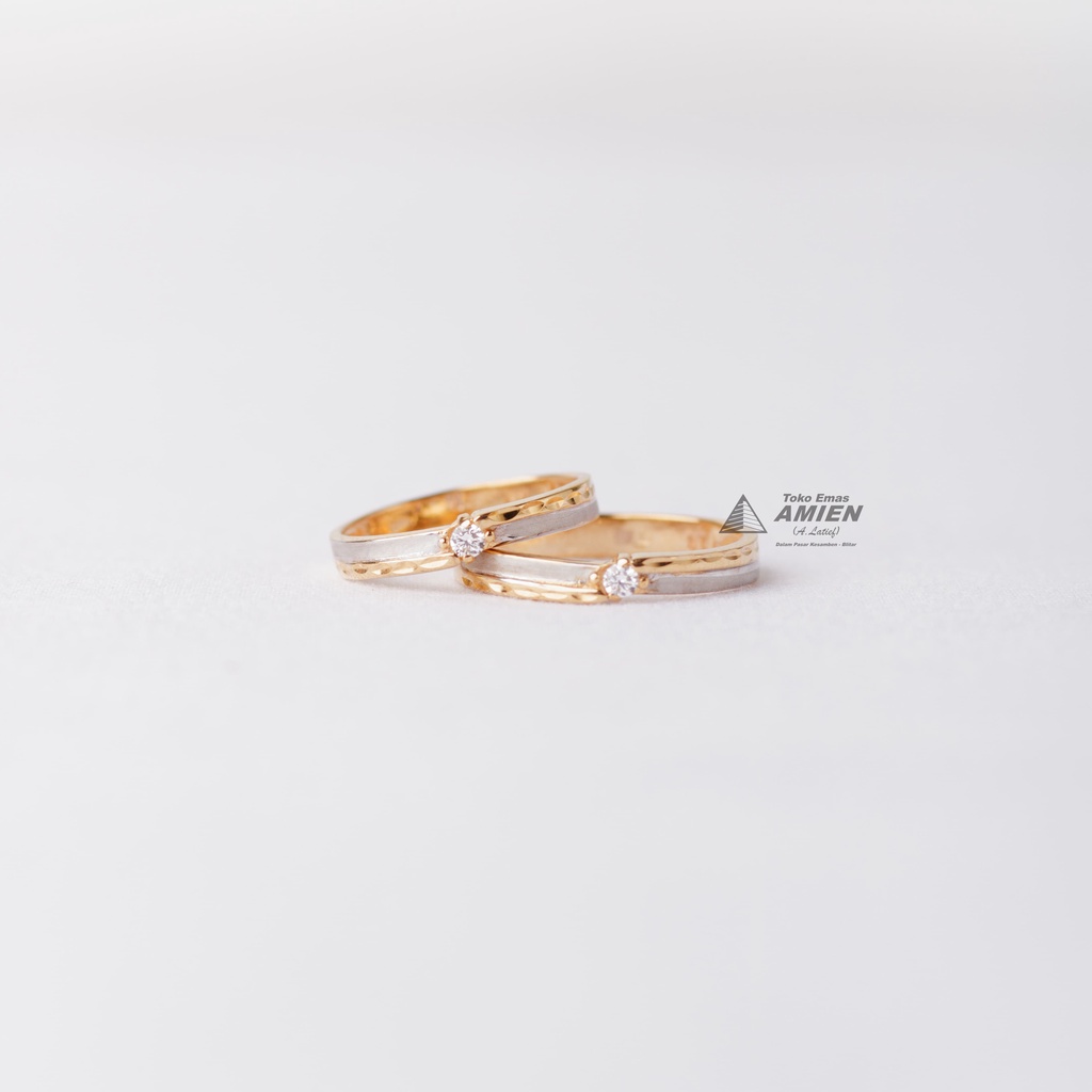 Toko Emas Amien Cincin Emas Asli Kadar 375 (37,5% / 8K) 1.900 gram - Cincin Nikah Kawin Lamaran Tuna