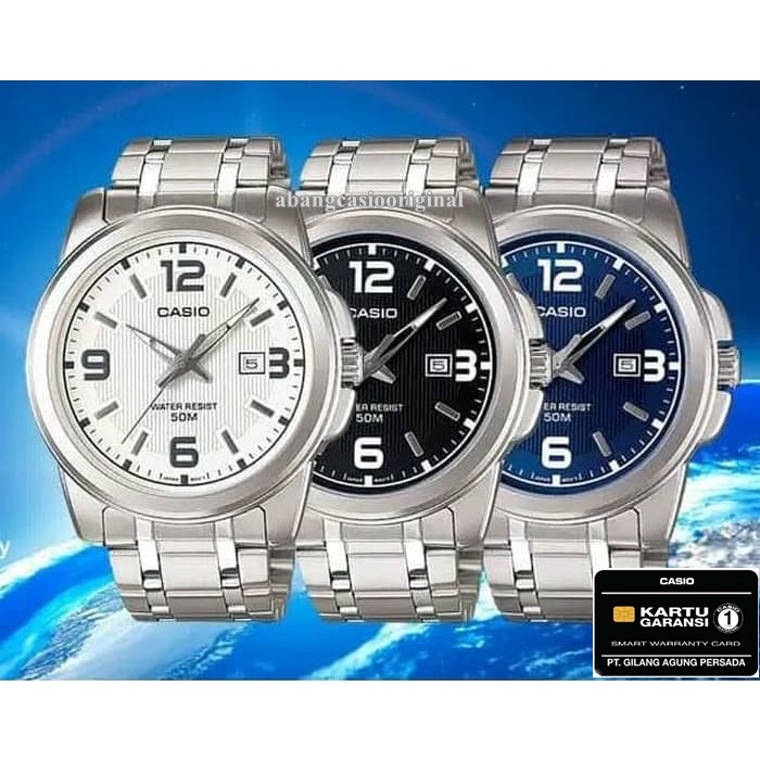 Jam Tangan Pria  Rantai Casio MTP-1314D MTP 1314D Original Resmi