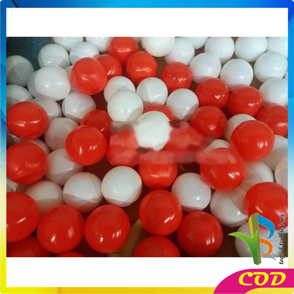 RB-M28 Mainan Mandi Bola Plastik Warna Warni SNI Isi 50PCS Untuk Tenda Keranjang Mandi / Kolam Anak