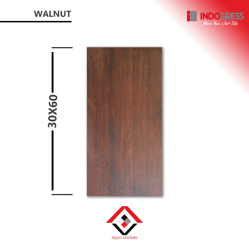 granit 30x60 - motif kayu - indogress walnut