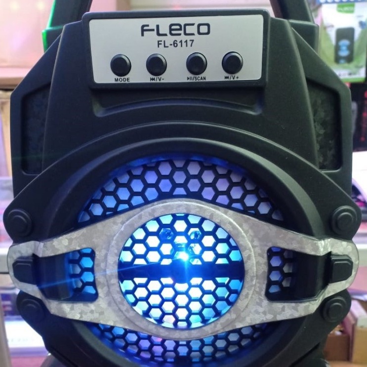 PROMO!!! SPEAKER BLUETOOTH PORTABLE FLECO FL-6117 LED/USB/MP3/AUX GRATIS MICROPHONE