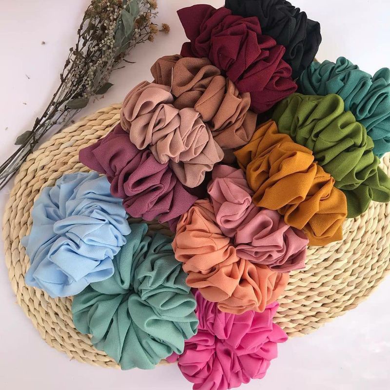 SCRUNCHIE JUMBO / IKAT RAMBUT JUMBO / IKAT RAMBUT / SCRUNCHIE / CEPOL RAMBUT / KUNCIRAN HIJAB / IKAT