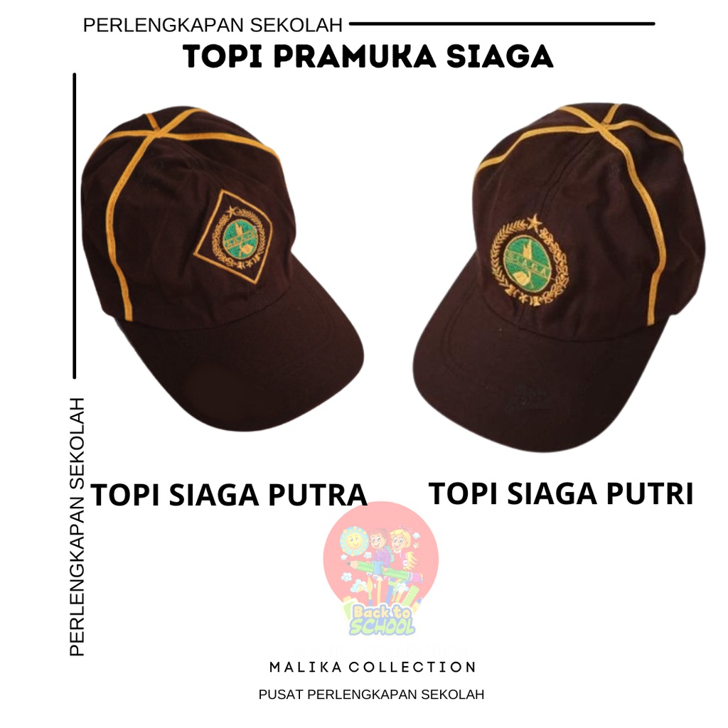 TOPI SIAGA PRAMUKA, TOPI PRAMUKA SIAGA, TOPI SIAGA PUTRA, TOPI SIAGA PUTRI