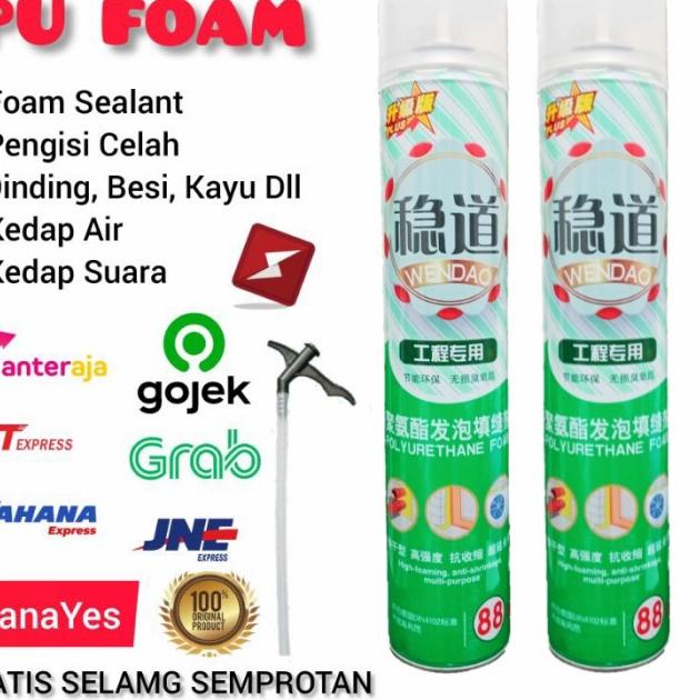 

PU Sealant Foam Spray PU Busa Foam Sealant Polyurethane Foam PU Foam - Kaleng Coklat