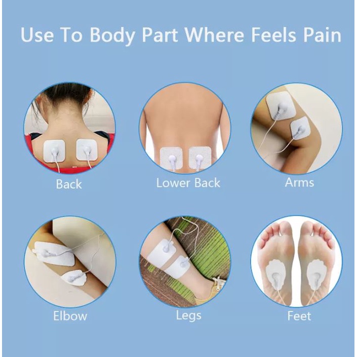 Pad Tens Kancing Electrode Pads EM / Pad Tens Elektroda Terapi Stroke Nyeri Sendi Otot Size 9cm x 5cm