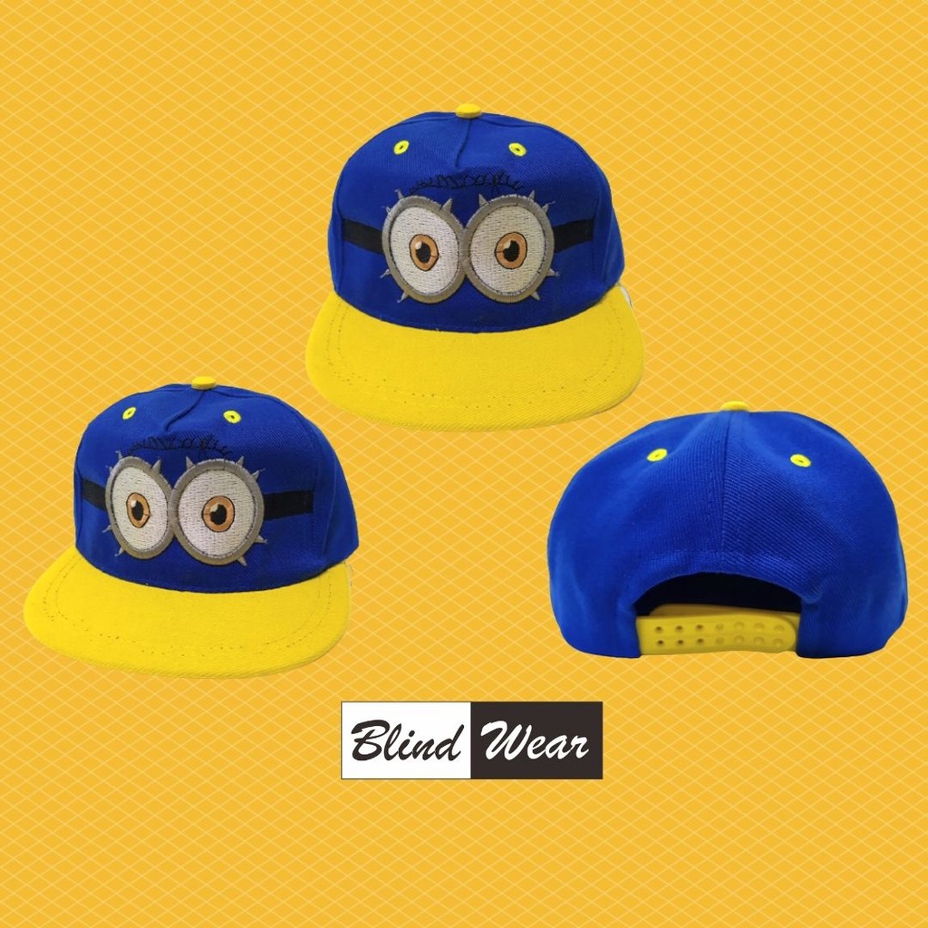 Topi Snapback Anak Karakter Minion Kartun Pria Wanita Aksesoris Premium Murah