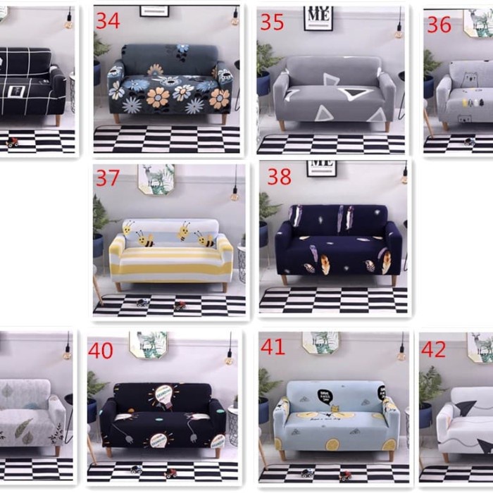 COVER SOFA 2 SEATER ( FREE SARUNG BANTAL )