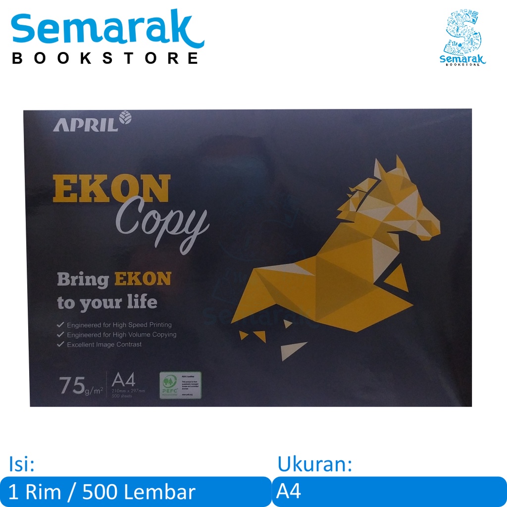 

Ekon Copy HVS Kertas Fotokopi A4 75 Gsm [1 Rim / 500 Lembar]