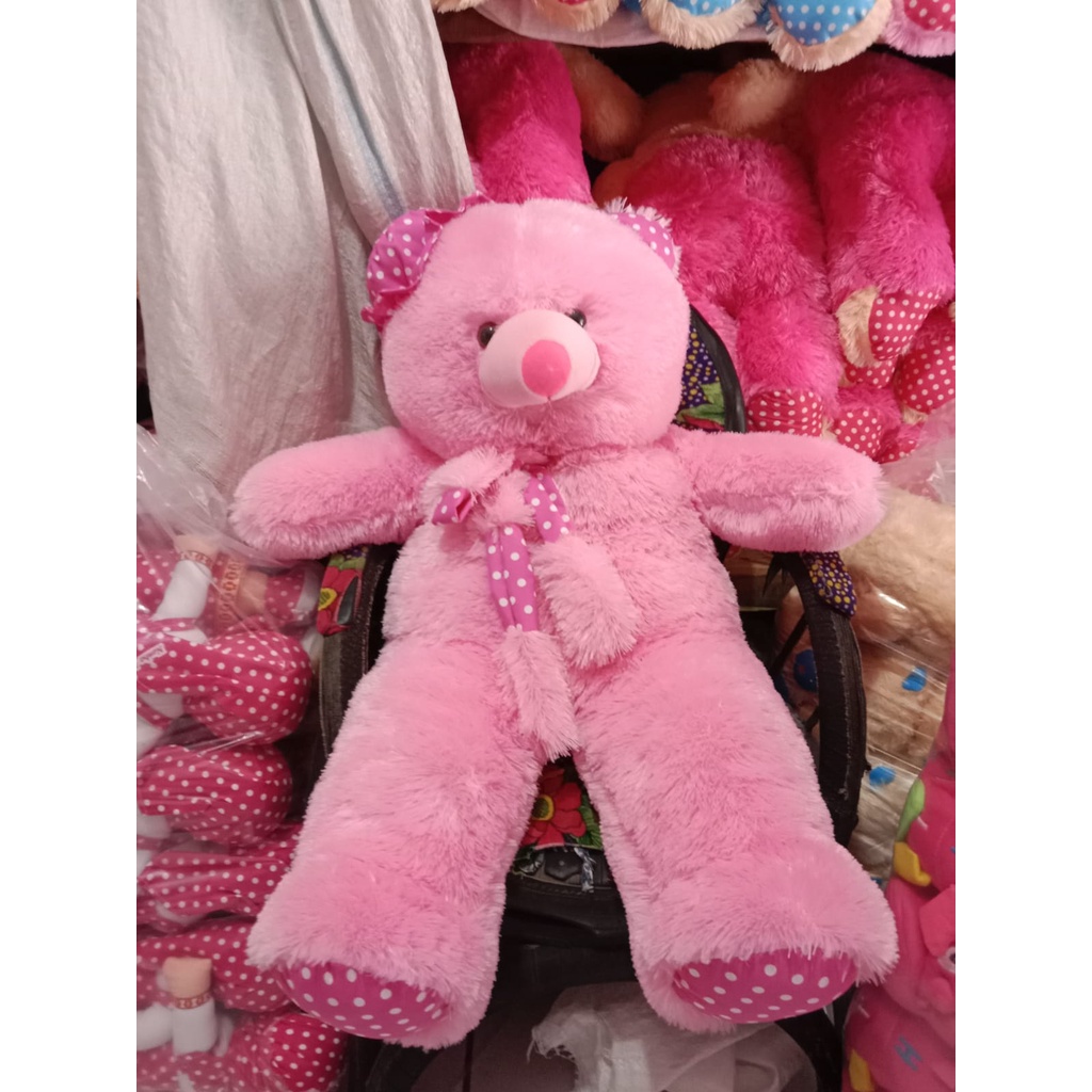 termurah!! Boneka jumbo besar teddy bear syal topi 1meter