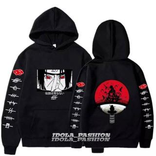 Jaket Hoodie One Piece Anime Naruto Hitam Premium - Jaket Sweater Hoodie Anime Naruto  Kartun Kekinian Bahan Flece Tebal Gramasi 280 Size Lengkap S-M-L-XL-XXL
