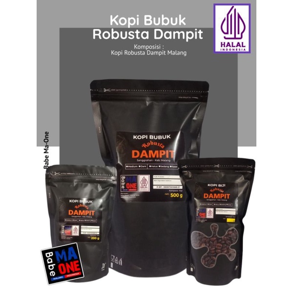 

KOPI BUBUK BABE MA-ONE Special Dampit 500g