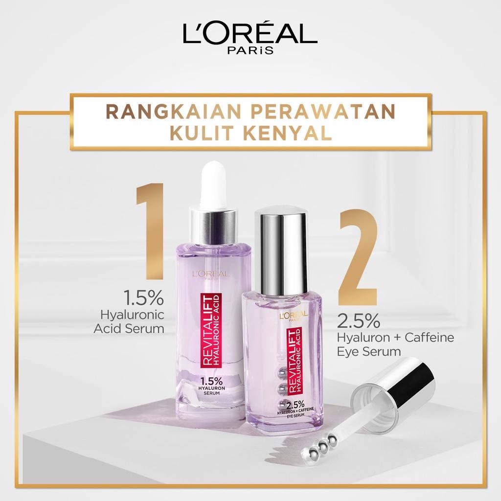 ★ BB ★ L'Oreal Paris Triple Roller 2.5% Hyaluron + Caffeine Eye Serum - Hyaluronic Acid Serum Mata - Loreal