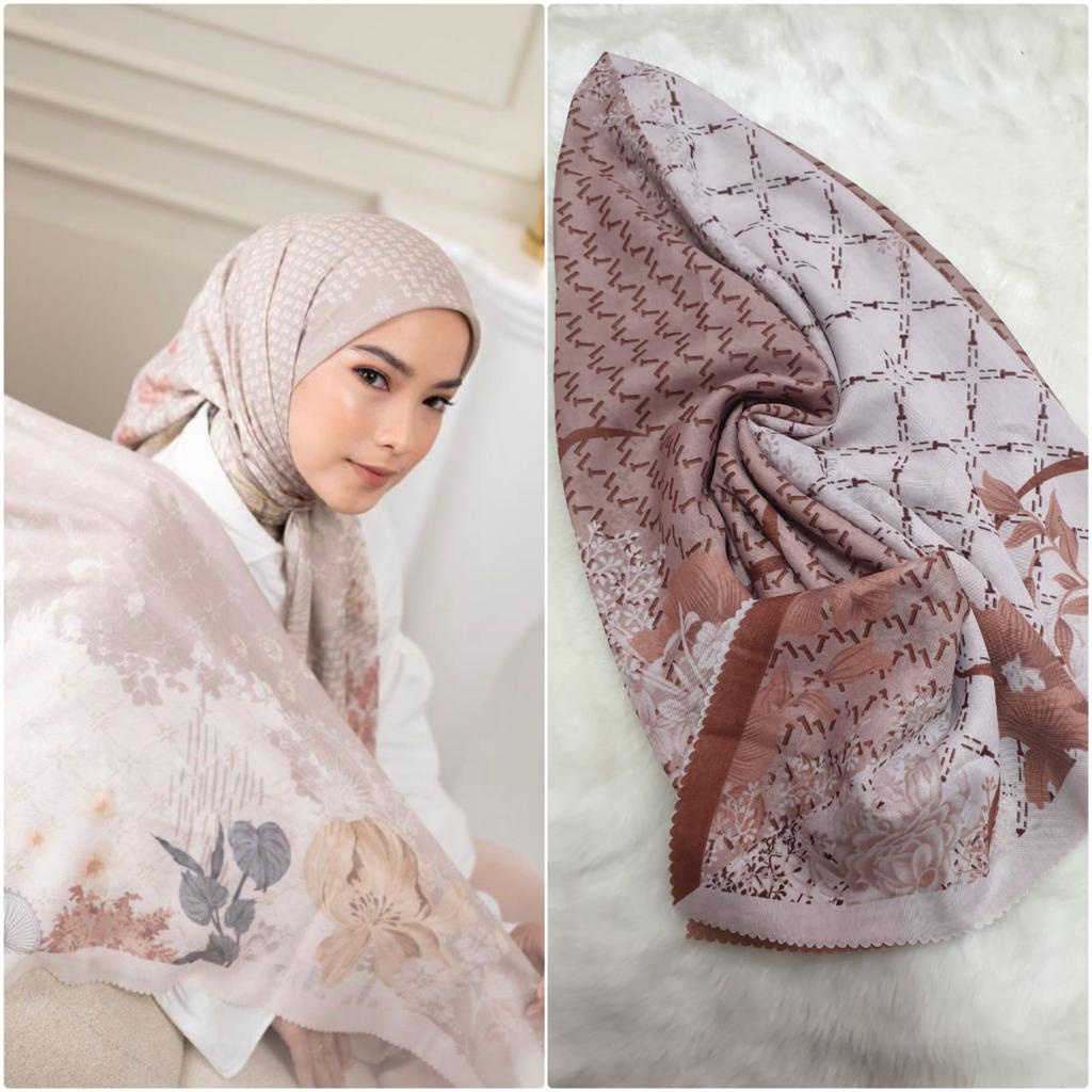 Jilbab segi empat Motif Abstrak Bunga Scraft abstrak Bunga By Keyla Scraf