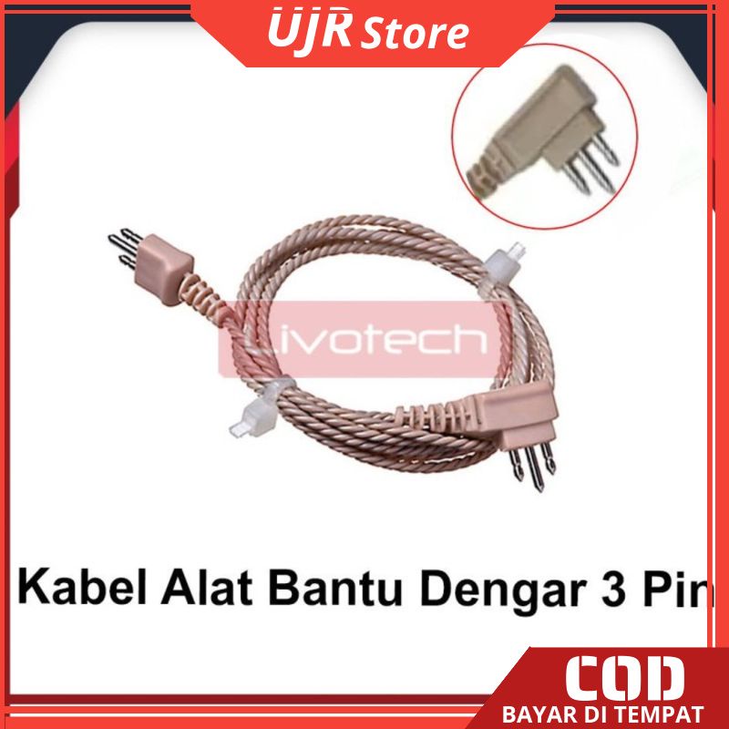 

Kabel Alat bantu Dengar 3 pin / 3 colokan Mono Hearing Aid Cable Cord ORIGINAL L107